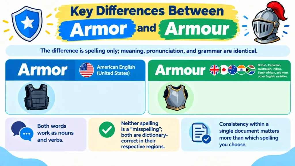 Armor vs Armour