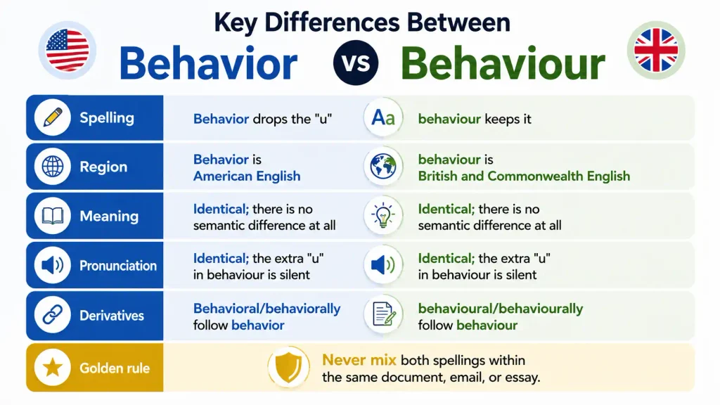 Behavior vs Behaviour