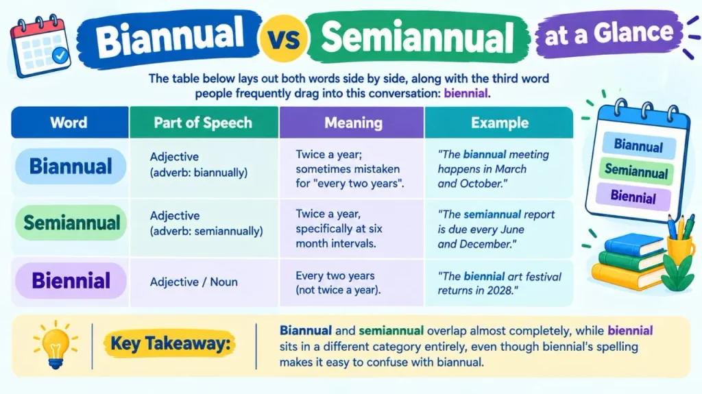 Biannual vs Semiannual