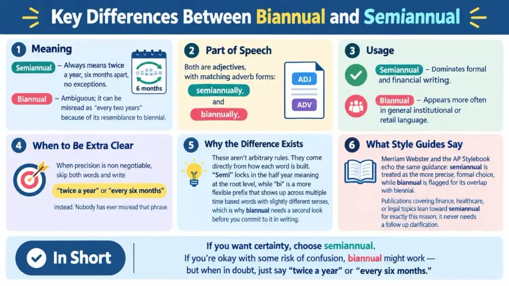 Biannual vs Semiannual