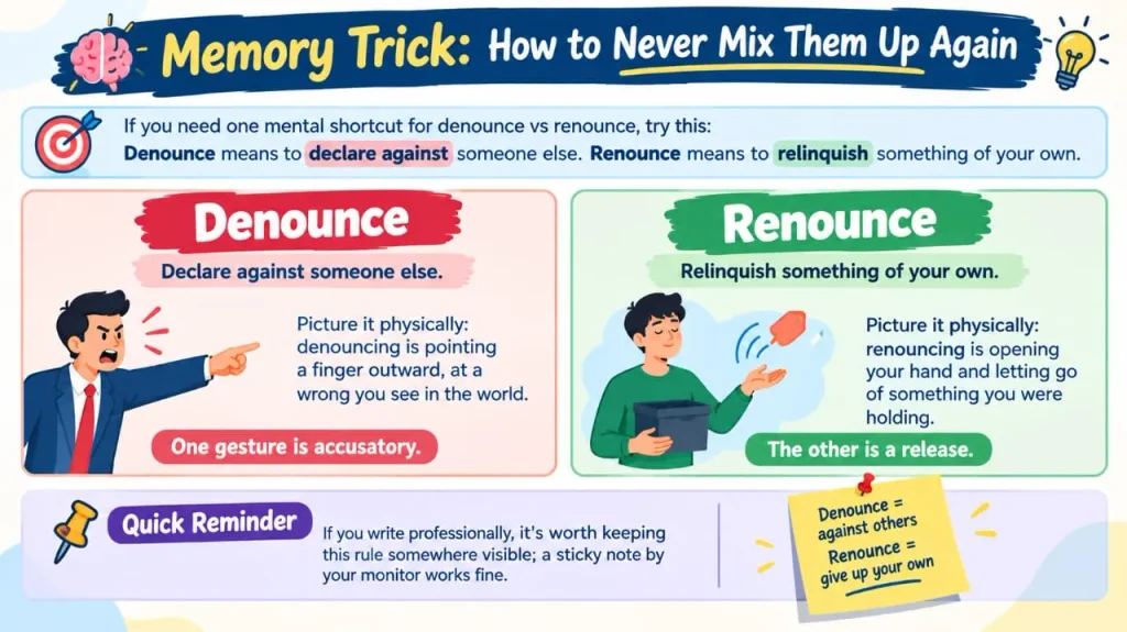Denounce vs Renounce