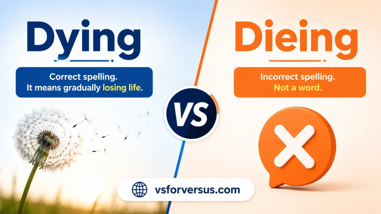 Dying vs Dieing