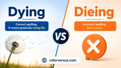 Dying vs Dieing