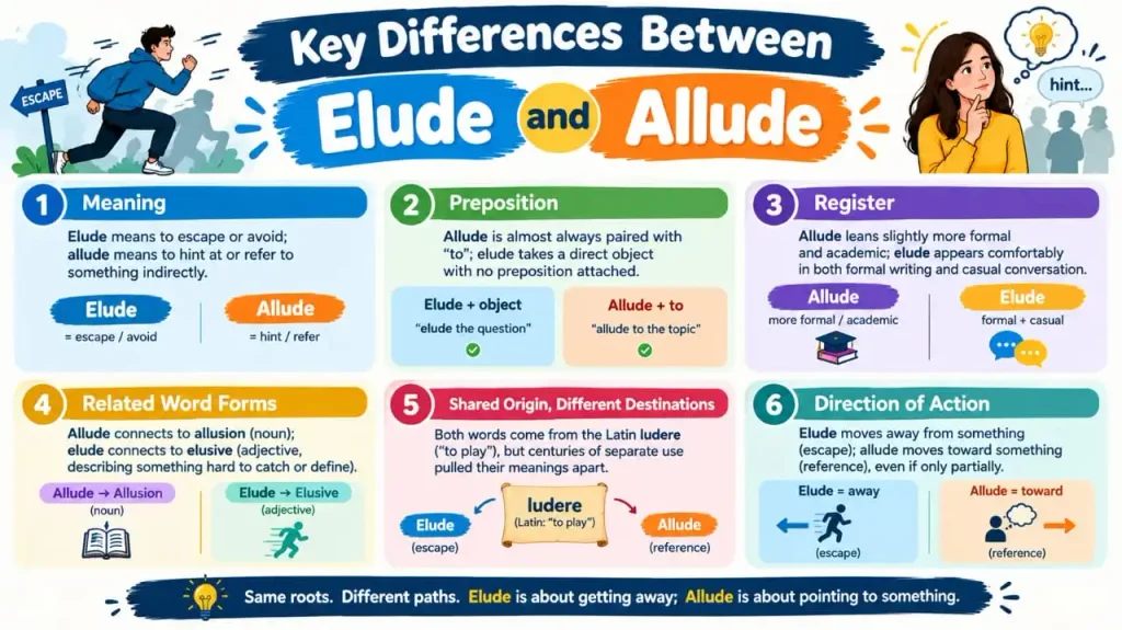 Elude vs Allude