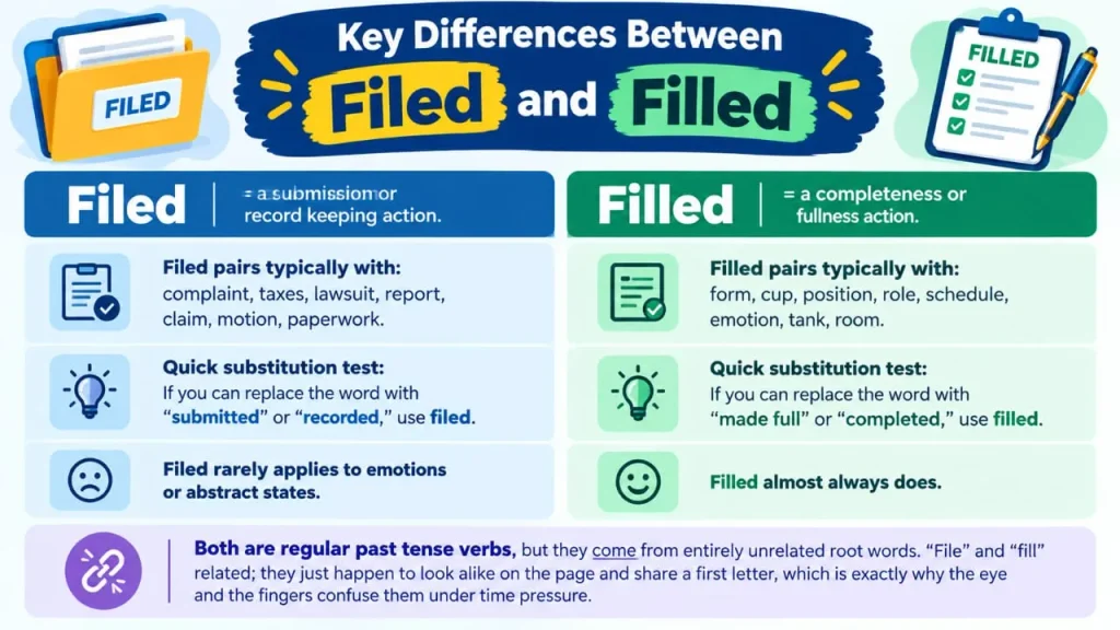Filed vs Filled