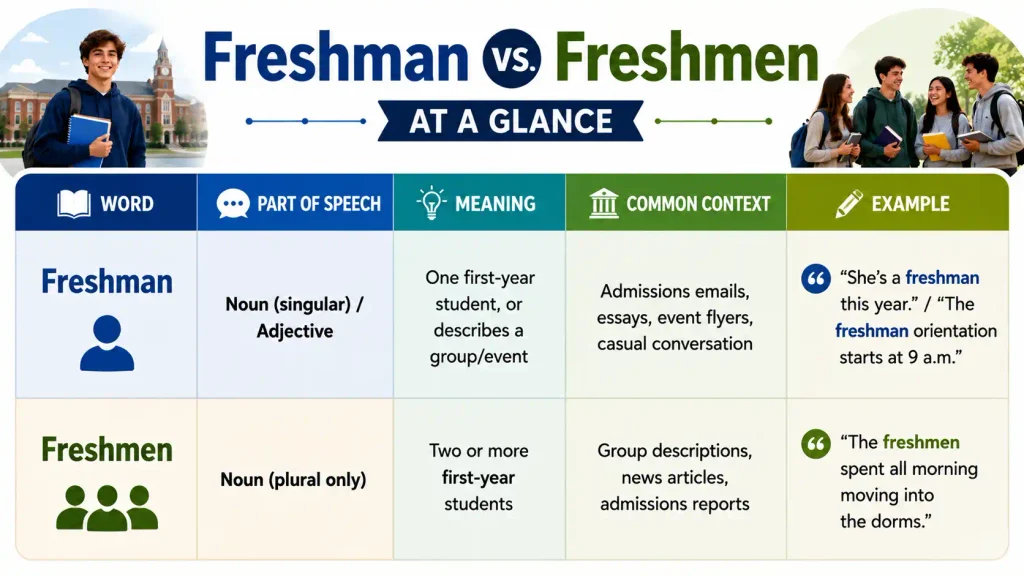 Freshman vs Freshmen
