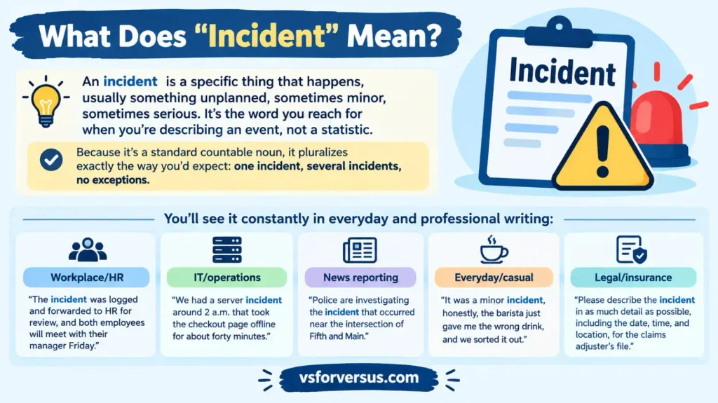 Incidences vs Incidents