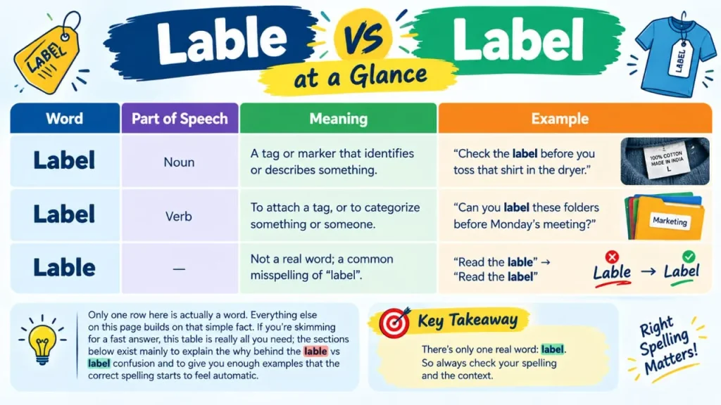 Lable vs Label