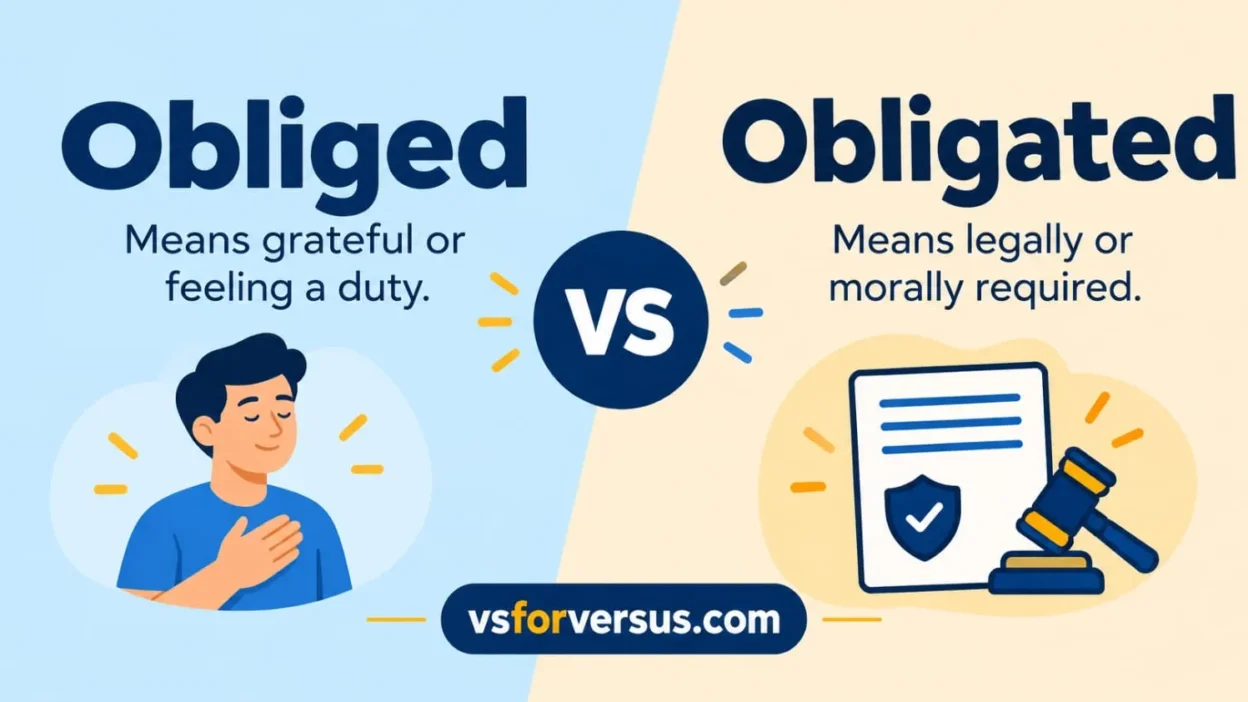 Obliged vs Obligated