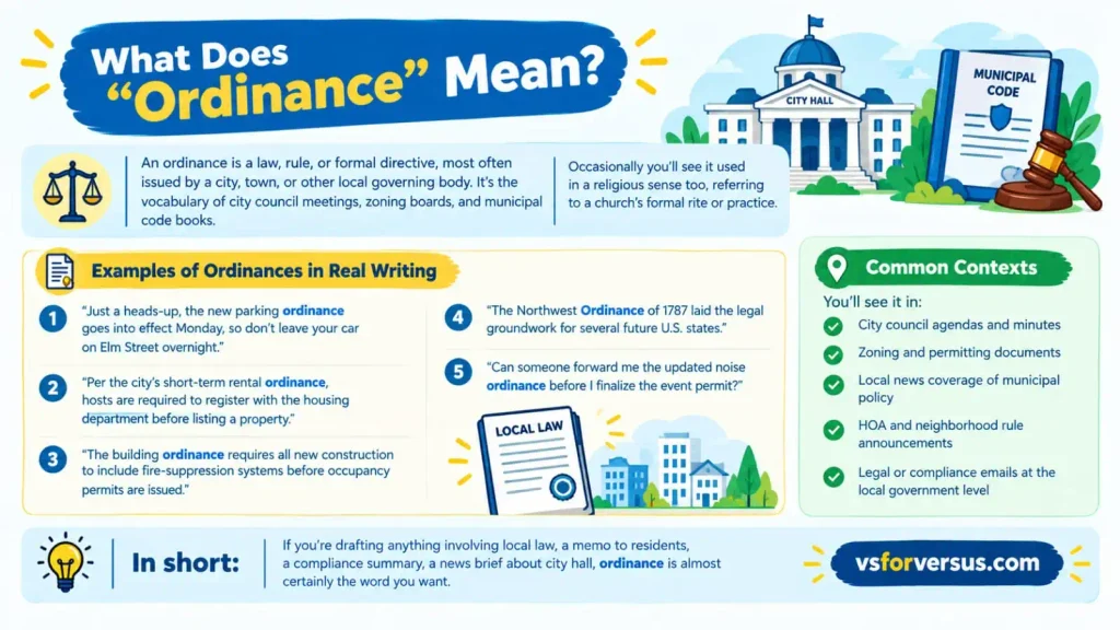 Ordnance vs Ordinance