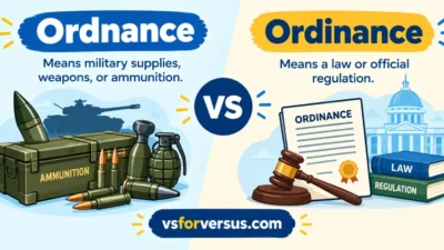 Ordnance vs Ordinance