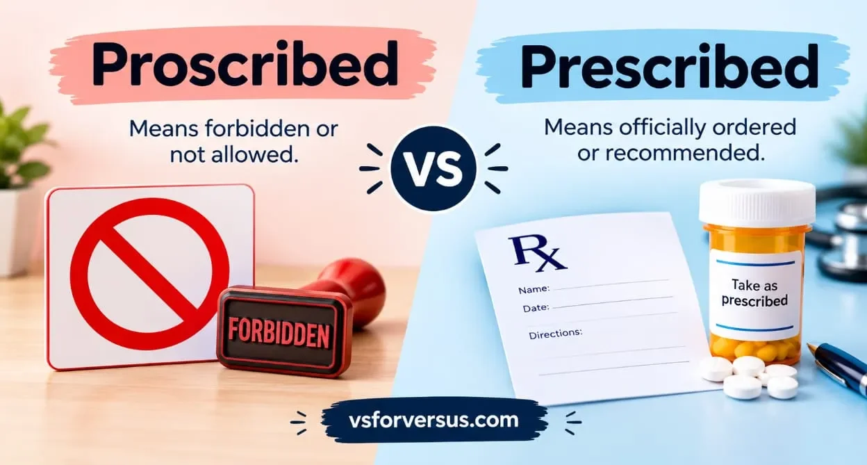 Proscribed vs Prescribed