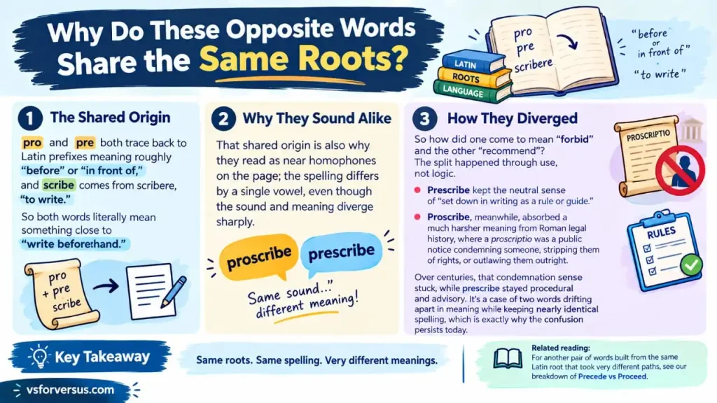 Proscribed vs Prescribed
