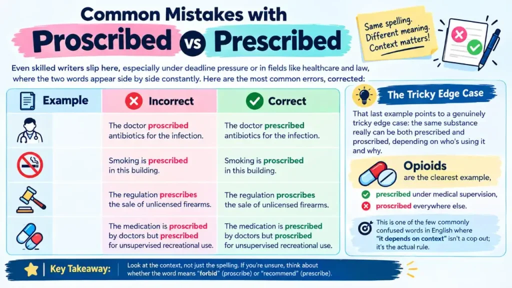 Proscribed vs Prescribed