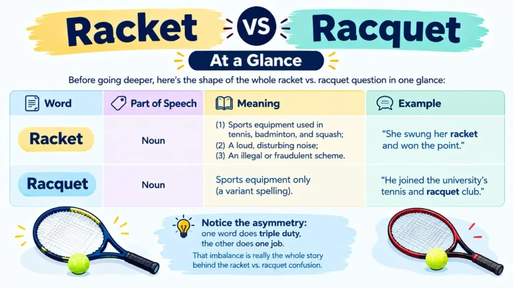 Racket vs Racquet