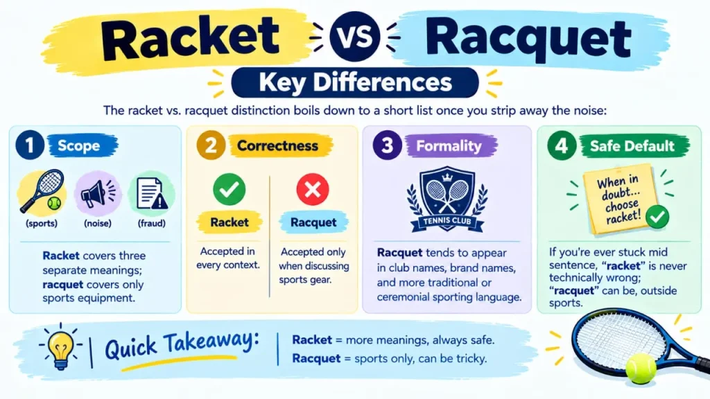Racket vs Racquet