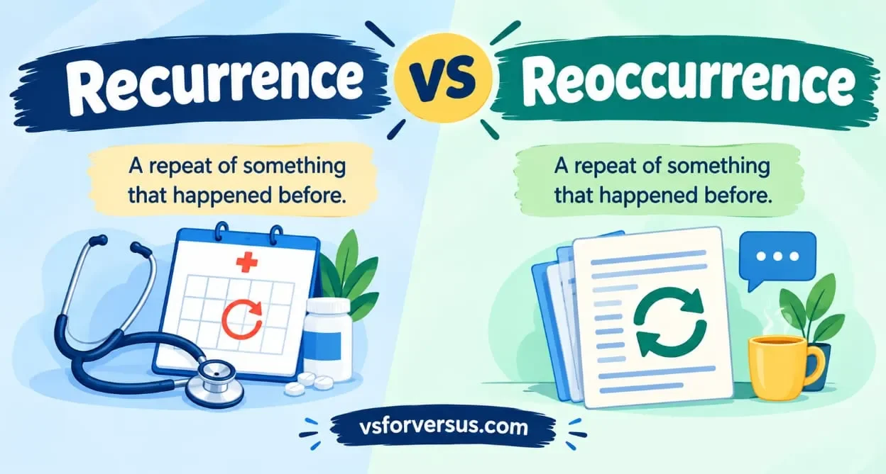 Recurrence vs Reoccurrence
