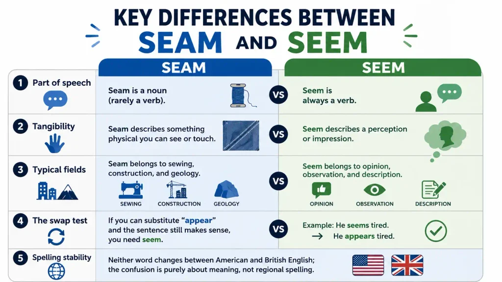 Seam vs Seem