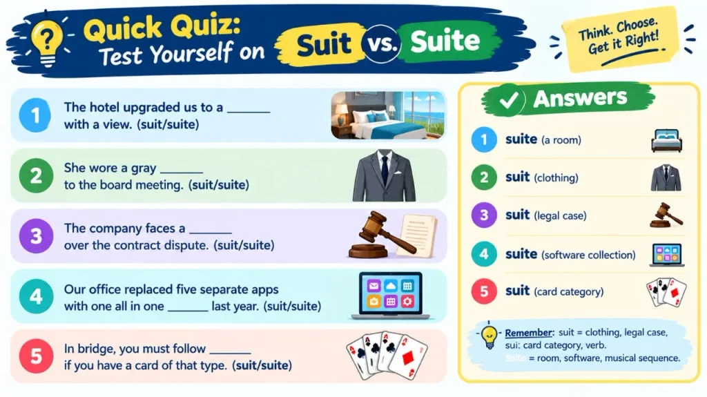 Suit vs Suite