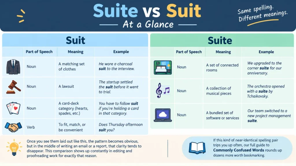 Suite vs Suit