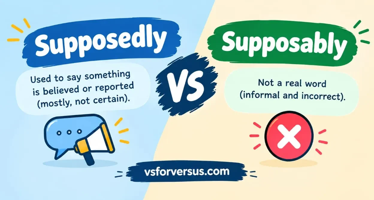 Supposedly vs Supposably