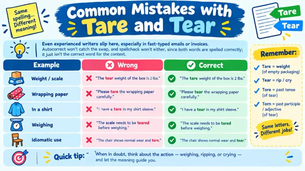 Tare vs Tear