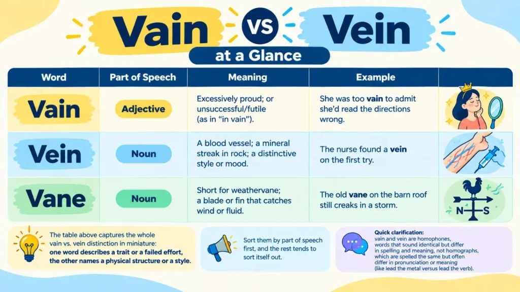 Vain vs Vein