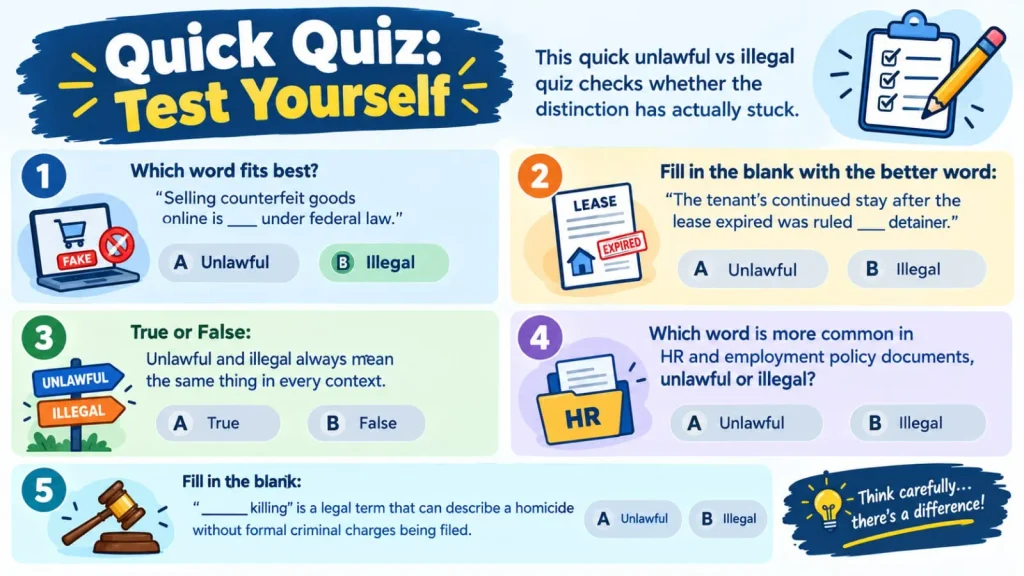 Unlawful vs Illegal