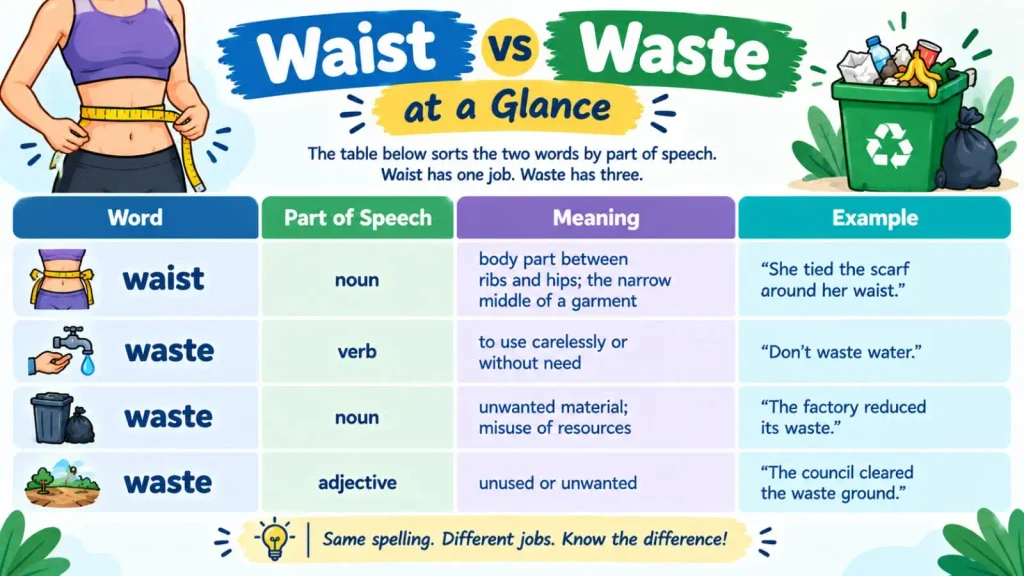 Waist vs Waste