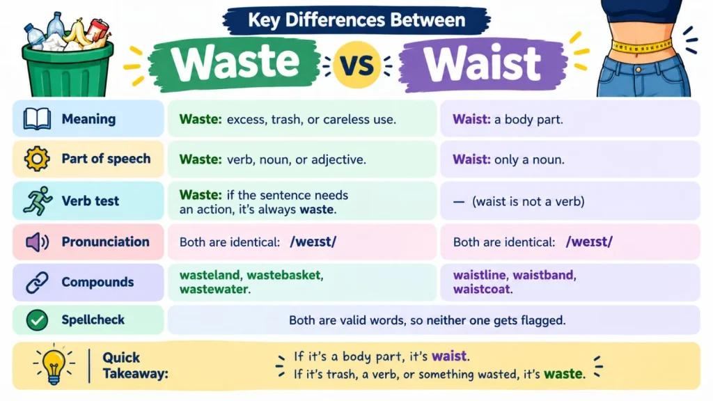 Waste vs Waist